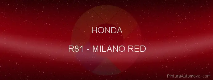 Pintura Honda R81 Milano Red