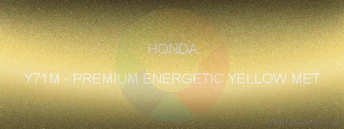 Pintura Honda Y71M Premium Energetic Yellow Met