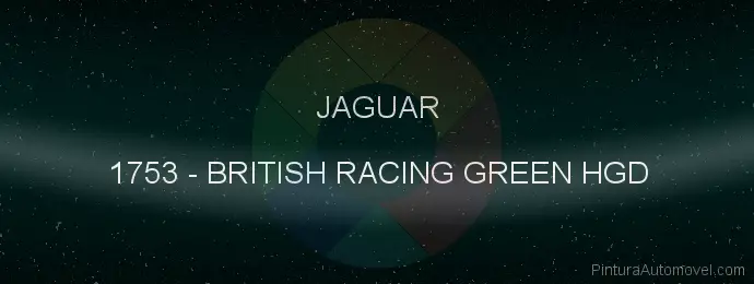 Pintura Jaguar 1753 British Racing Green Hgd