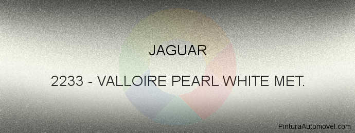 Pintura Jaguar 2233 Valloire Pearl White Met.