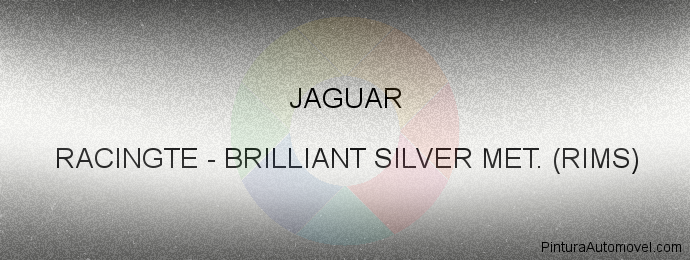 Pintura Jaguar RACINGTE Brilliant Silver Met. (rims)