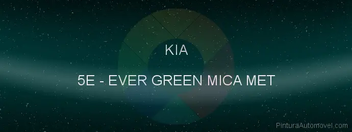 Pintura Kia 5E Ever Green Mica Met