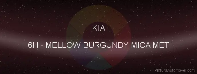 Pintura Kia 6H Mellow Burgundy Mica Met.