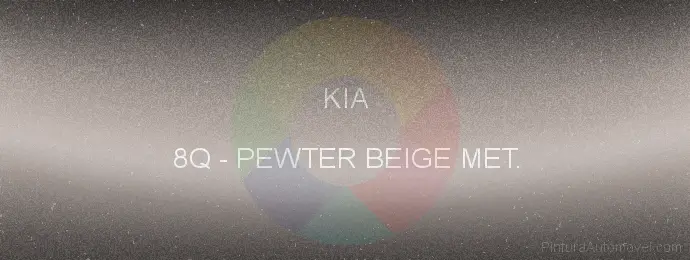 Pintura Kia 8Q Pewter Beige Met.