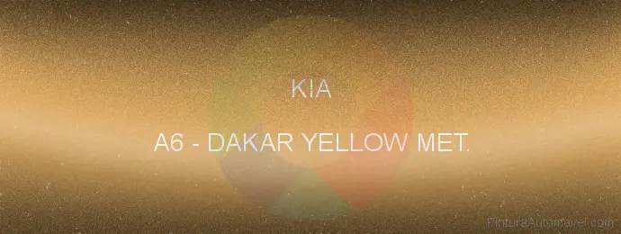 Pintura Kia A6 Dakar Yellow Met.