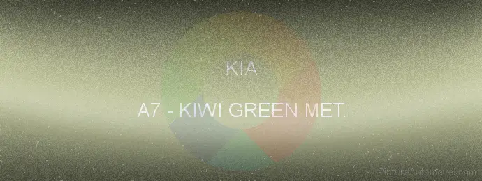 Pintura Kia A7 Kiwi Green Met.