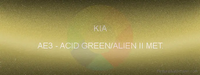 Pintura Kia AE3 Acid Green/alien Ii Met.