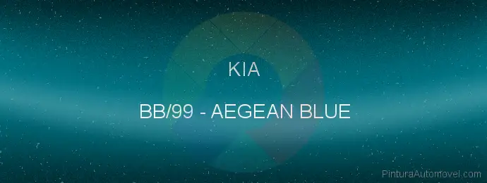 Pintura Kia BB/99 Aegean Blue