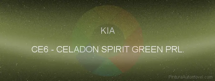 Pintura Kia CE6 Celadon Spirit Green Prl.