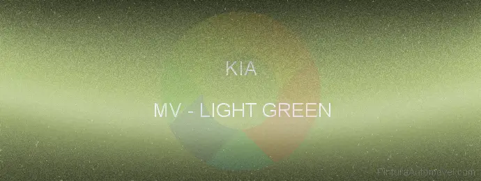 Pintura Kia MV Light Green