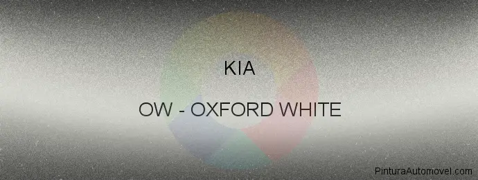Pintura Kia OW Oxford White