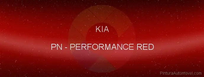 Pintura Kia PN Performance Red