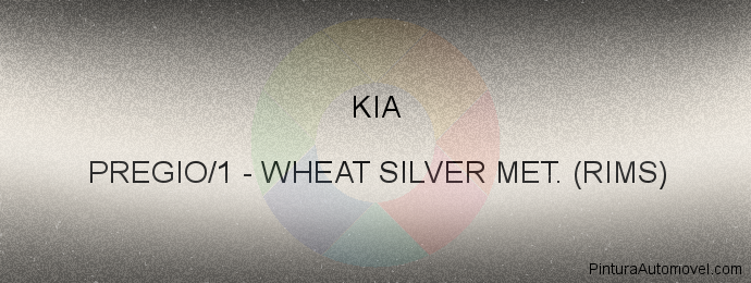 Pintura Kia PREGIO/1 Wheat Silver Met. (rims)