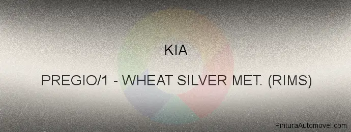 Pintura Kia PREGIO/1 Wheat Silver Met. (rims)