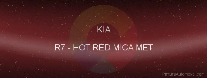 Pintura Kia R7 Hot Red Mica Met.