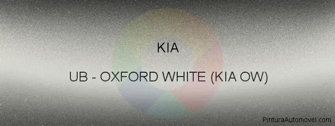 Pintura Kia UB Oxford White (kia Ow)