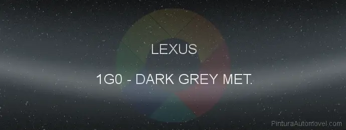 Pintura Lexus 1G0 Dark Grey Met.