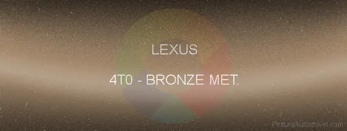 Pintura Lexus 4T0 Bronze Met.