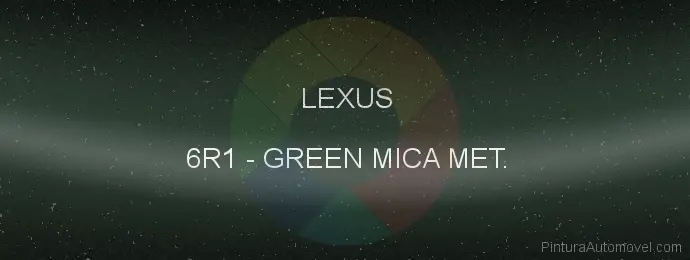 Pintura Lexus 6R1 Green Mica Met.