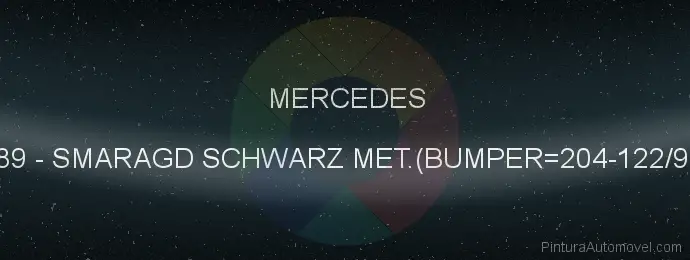 Pintura Mercedes 189 Smaragd Schwarz Met.(bumper=204-122/96)