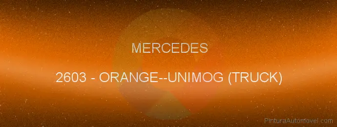 Pintura Mercedes 2603 Orange--unimog (truck)