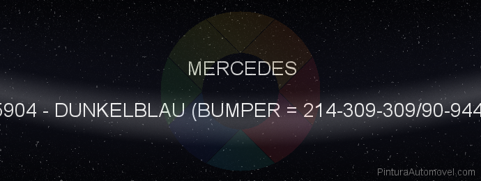Pintura Mercedes 5904 Dunkelblau (bumper = 214-309-309/90-944)