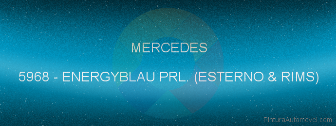 Pintura Mercedes 5968 Energyblau Prl. (esterno & Rims)