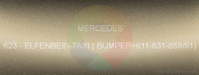 Pintura Mercedes 623 Elfenbein-taxi ( Bumper=611-631-658/91)