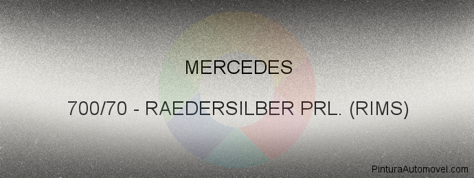 Pintura Mercedes 700/70 Raedersilber Prl. (rims)