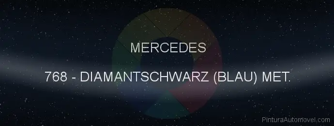Pintura Mercedes 768 Diamantschwarz (blau) Met.