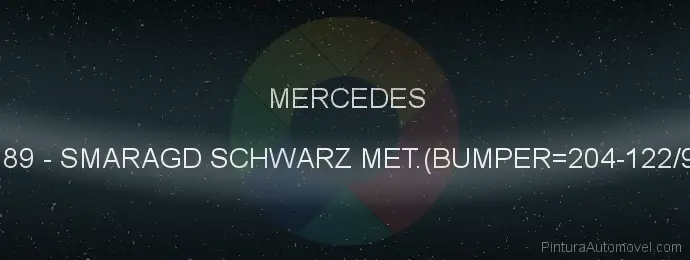 Pintura Mercedes 9189 Smaragd Schwarz Met.(bumper=204-122/96)