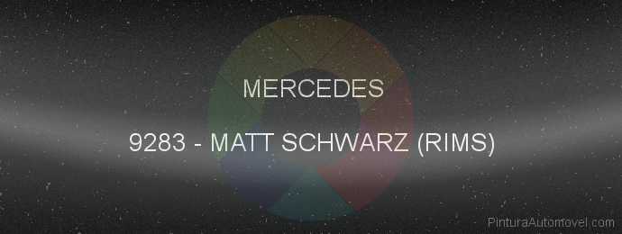 Pintura Mercedes 9283 Matt Schwarz (rims)