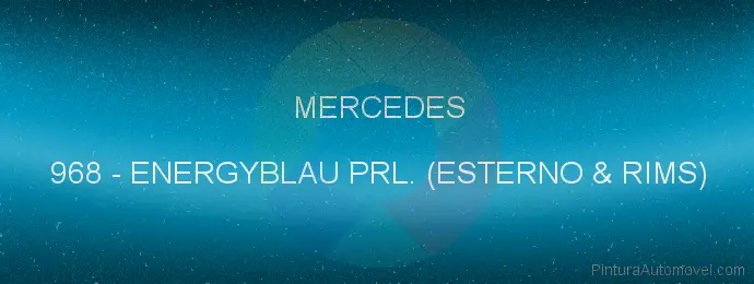 Pintura Mercedes 968 Energyblau Prl. (esterno & Rims)