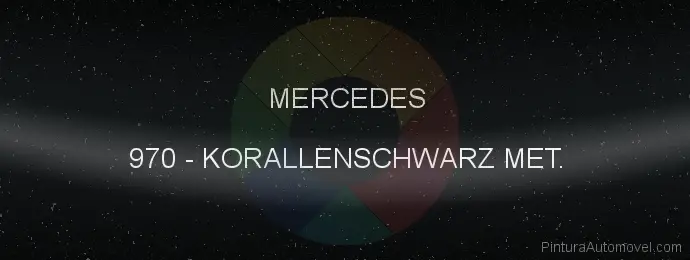 Pintura Mercedes 970 Korallenschwarz Met.