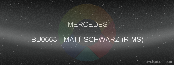 Pintura Mercedes BU0663 Matt Schwarz (rims)