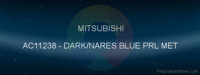 Pintura Mitsubishi AC11238 Dark/nares Blue Prl Met