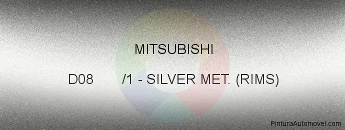 Pintura Mitsubishi D08 /1 Silver Met. (rims)