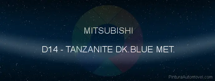 Pintura Mitsubishi D14 Tanzanite Dk.blue Met.