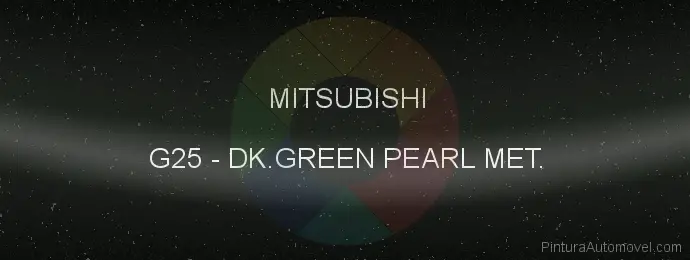 Pintura Mitsubishi G25 Dk.green Pearl Met.