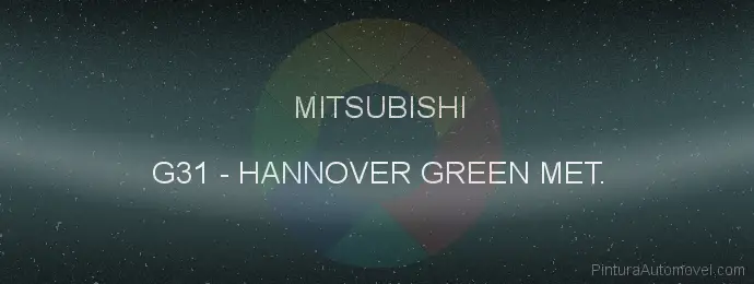 Pintura Mitsubishi G31 Hannover Green Met.
