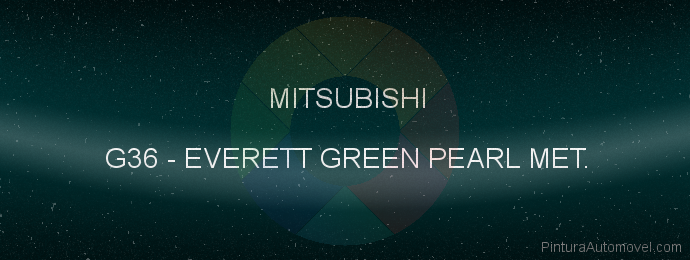 Pintura Mitsubishi G36 Everett Green Pearl Met.