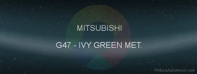 Pintura Mitsubishi G47 Ivy Green Met.