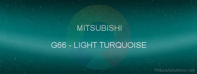 Pintura Mitsubishi G66 Light Turquoise