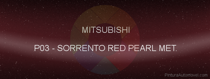 Pintura Mitsubishi P03 Sorrento Red Pearl Met.