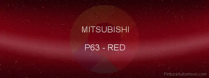 Pintura Mitsubishi P63 Red