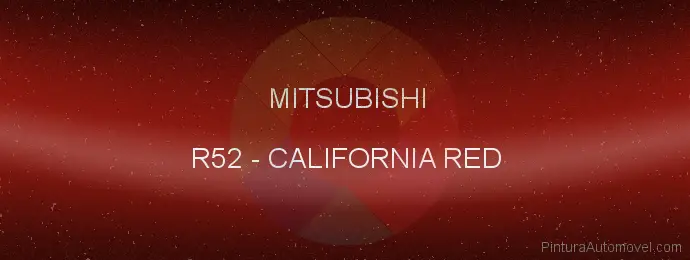 Pintura Mitsubishi R52 California Red