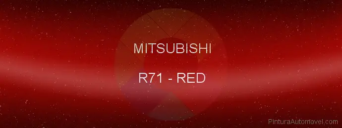 Pintura Mitsubishi R71 Red