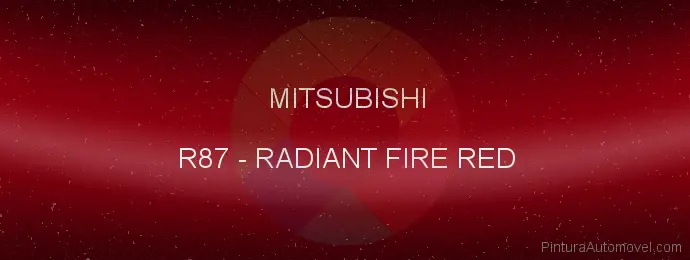 Pintura Mitsubishi R87 Radiant Fire Red