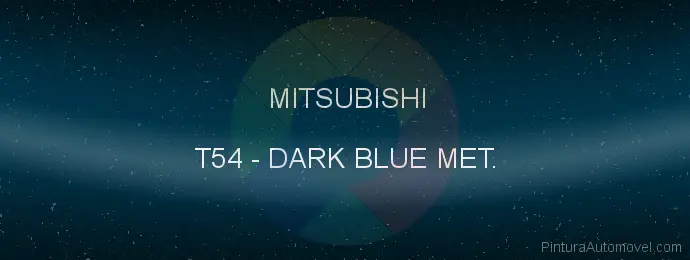 Pintura Mitsubishi T54 Dark Blue Met.