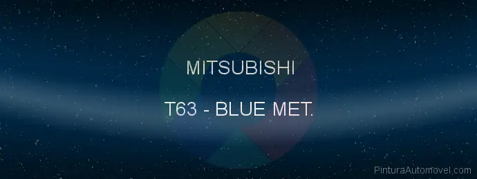 Pintura Mitsubishi T63 Blue Met.